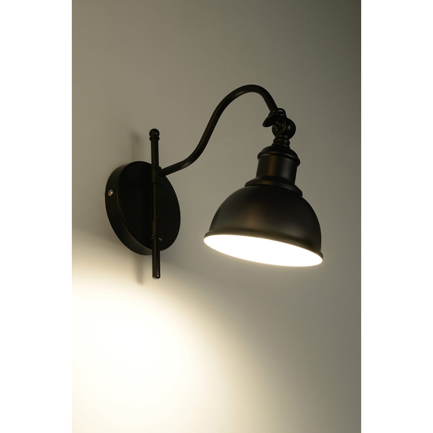 Sollux SL.0310 - Nástěnné bodové svítidlo MARE 1xE27/60W/230V černá