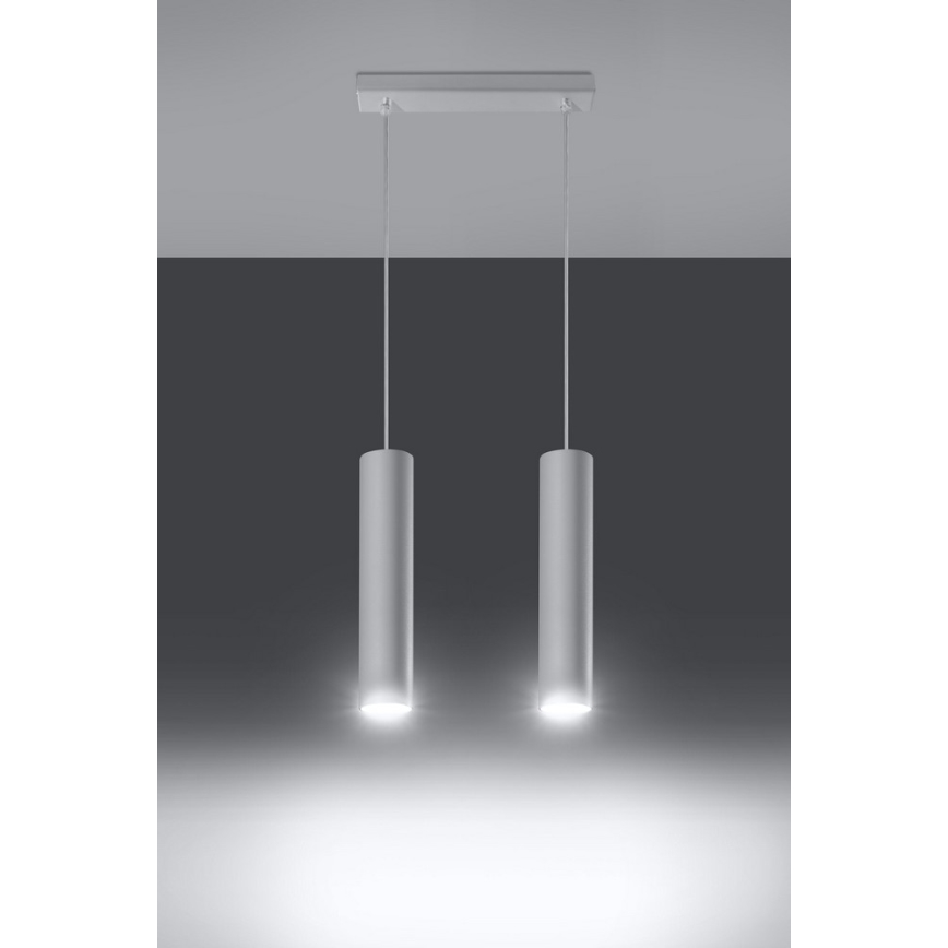 Lustr na lanku LAGOS 2 2xGU10/10W/230V bílá