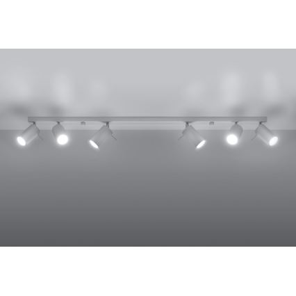 Bodové svítidlo RING 6L 6xGU10/10W/230V bílá