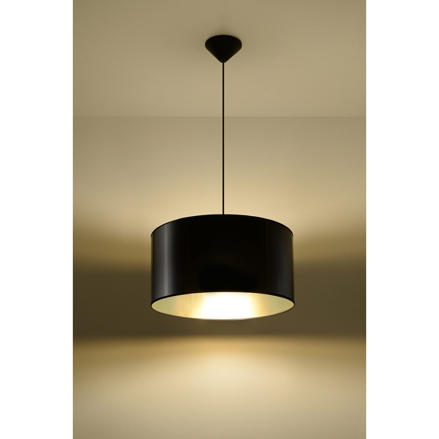 Lustr na lanku LUXOR 40 1xE27/60W/230V zlatá/černá