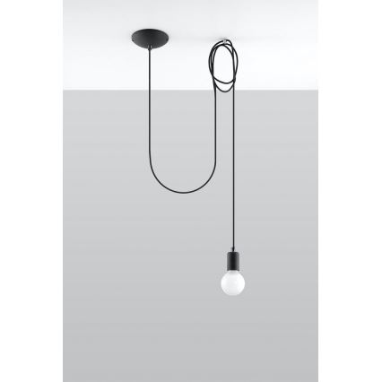 Lustr na Lanku EDISON 1 1xE27/60W/230V pavouk černá