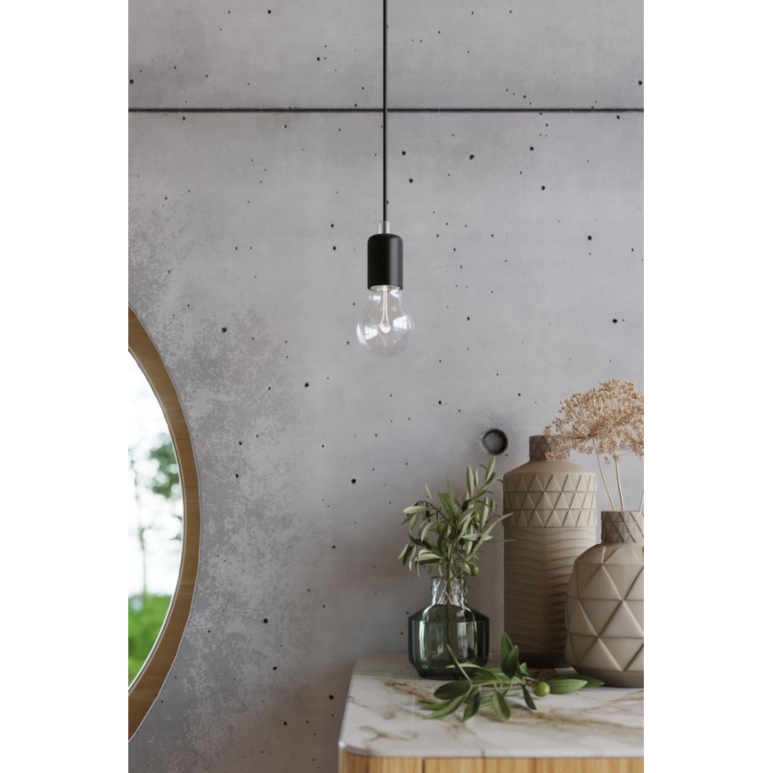 Lustr na Lanku EDISON 3 3xE27/60W/230V pavouk černá