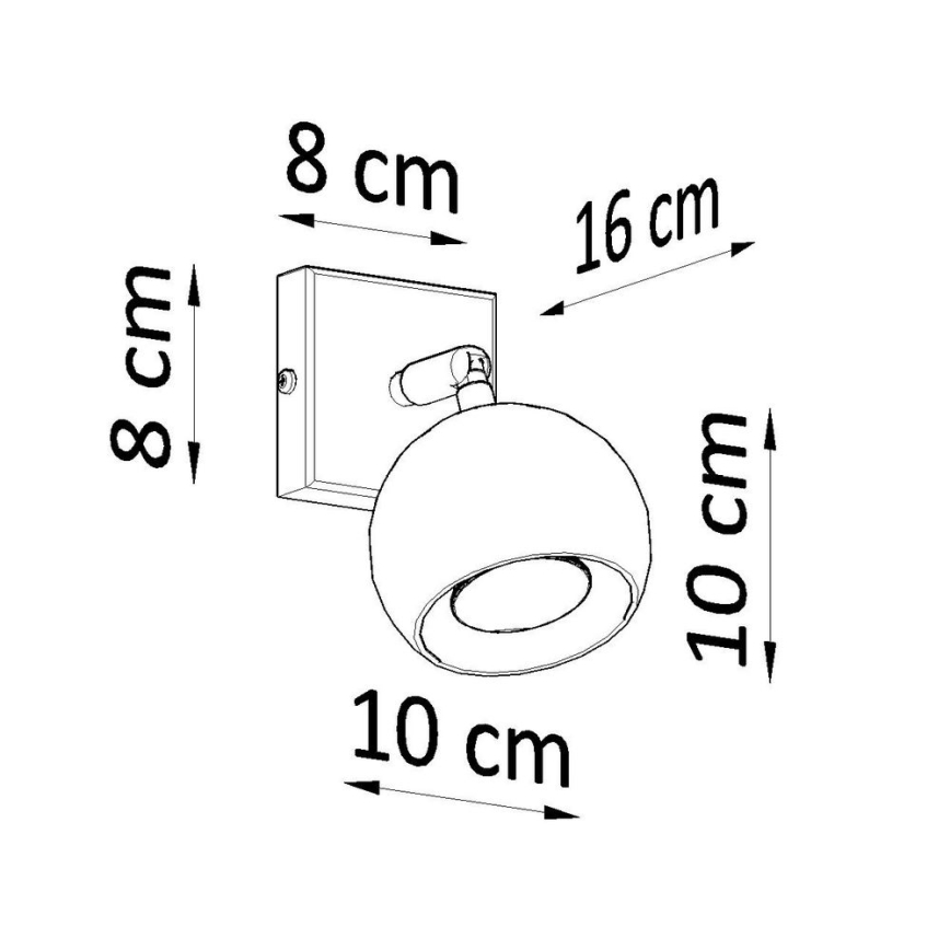 Nástěnné bodové svítidlo OCULARE 1xGU10/10W/230V