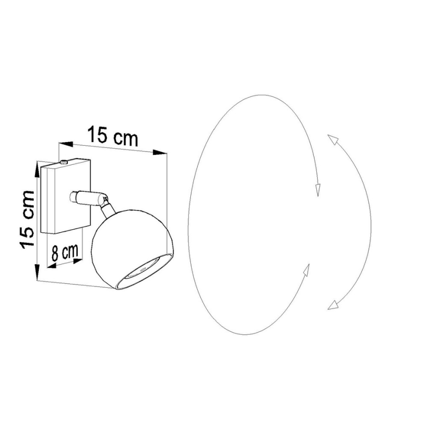 Nástěnné bodové svítidlo OCULARE 1xGU10/10W/230V