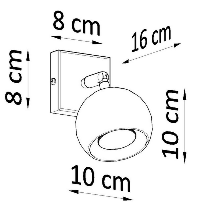 Nástěnné bodové svítidlo OCULARE 1xGU10/10W/230V