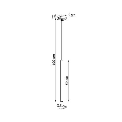 Lustr na lanku PASTELO 1xG9/8W/230V bílá