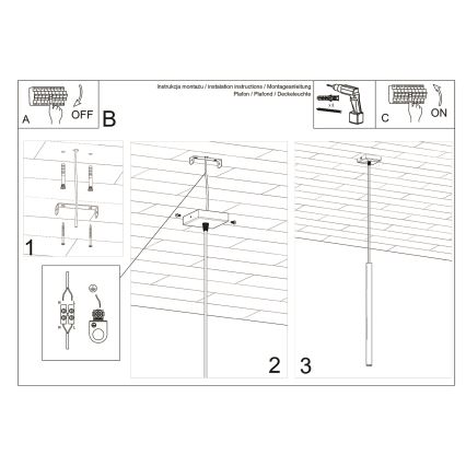 Lustr na lanku PASTELO 1xG9/8W/230V bílá