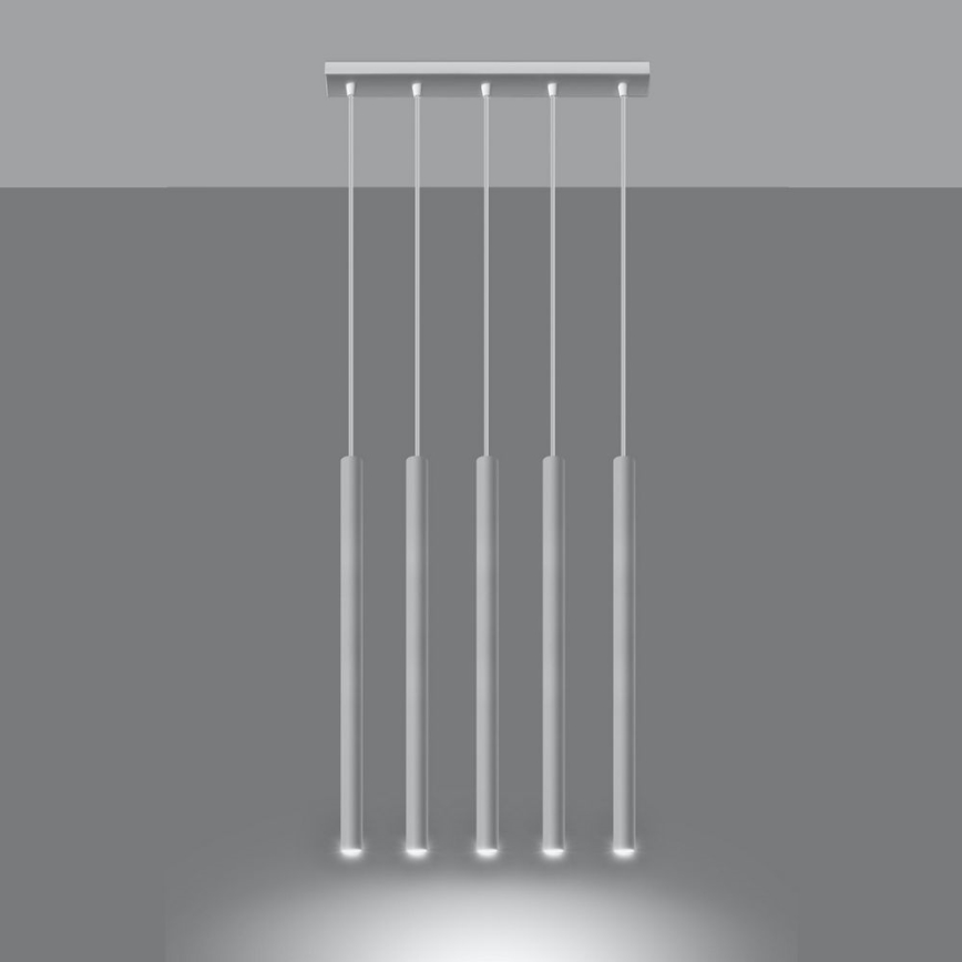 Lustr na lanku PASTELO 5xG9/8W/230V bílá