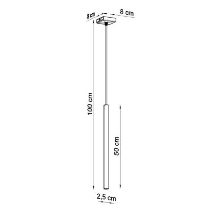 Lustr na lanku PASTELO 1xG9/8W/230V černá