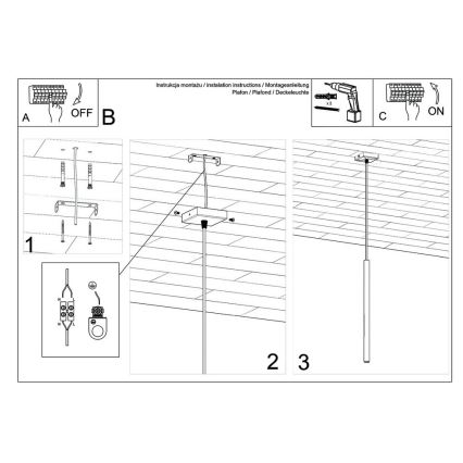 Lustr na lanku PASTELO 1xG9/8W/230V černá