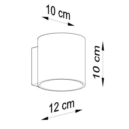 Nástěnné bodové svítidlo ORBIS 1xG9/40W/230V beton