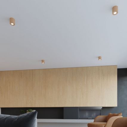 Sollux SL.0492 - Stropní svítidlo ORBIS 1xGU10/40W/230V dřevo
