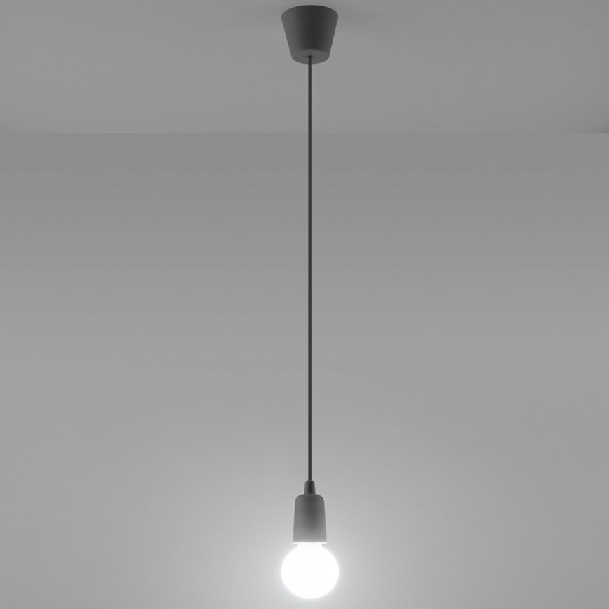 Lustr na lanku DIEGO 1xE27/60W/230V šedá