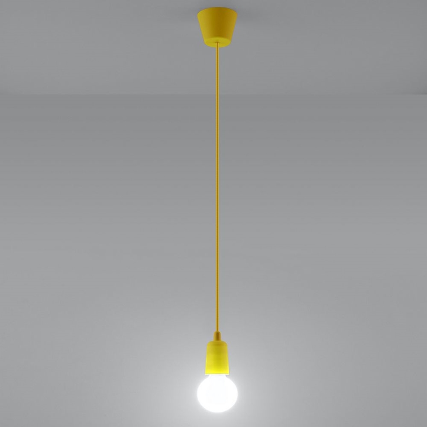Lustr na lanku DIEGO 1xE27/60W/230V žlutá