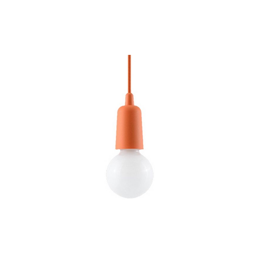 Lustr na lanku DIEGO 1xE27/60W/230V oranžová