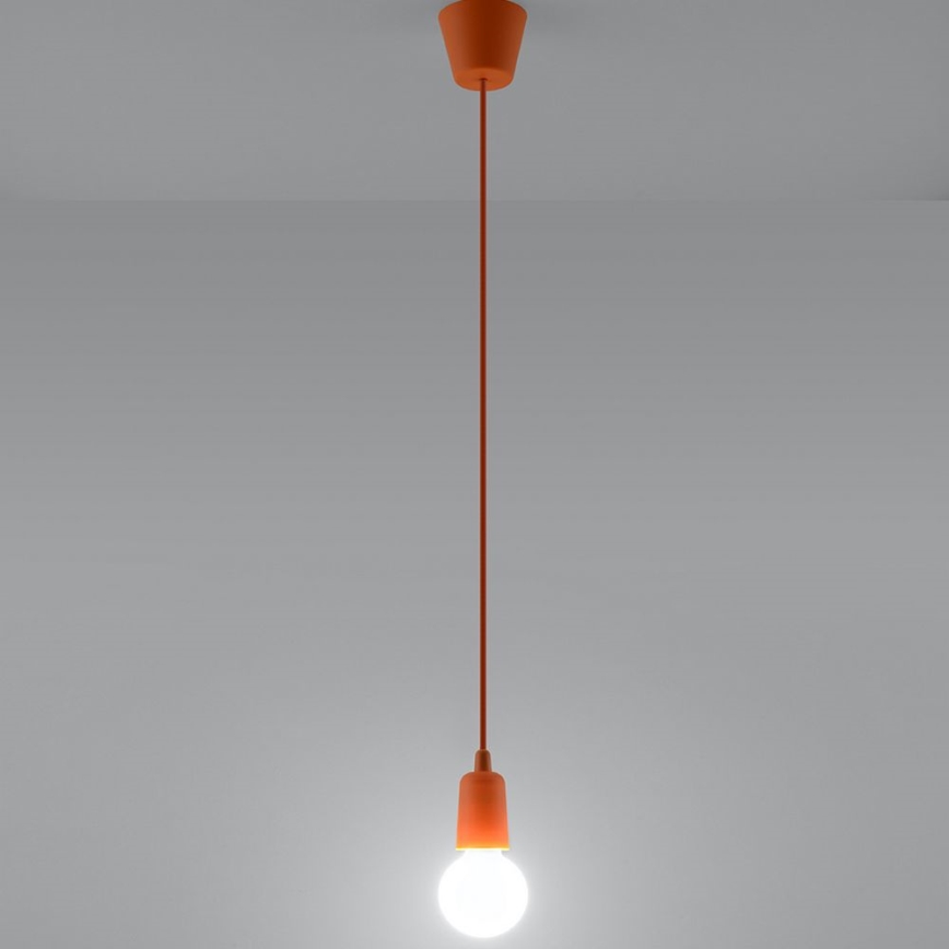 Lustr na lanku DIEGO 1xE27/60W/230V oranžová