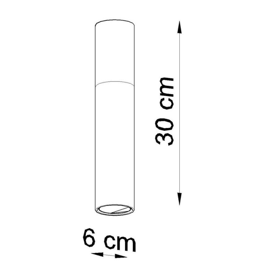 Stropní svítidlo PABLO 1xGU10/40W/230V bílá/buk