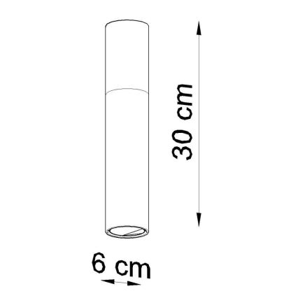 Stropní svítidlo PABLO 1xGU10/40W/230V černá/buk