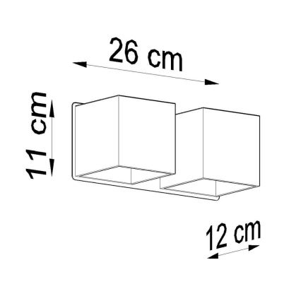 Nástěnné bodové svítidlo QUAD 2xG9/40W/230V černá