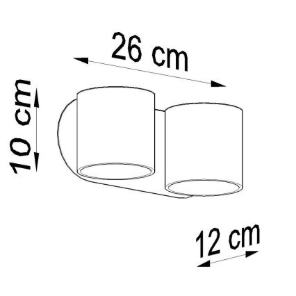 Nástěnné bodové svítidlo ORBIS 2xG9/40W/230V černá