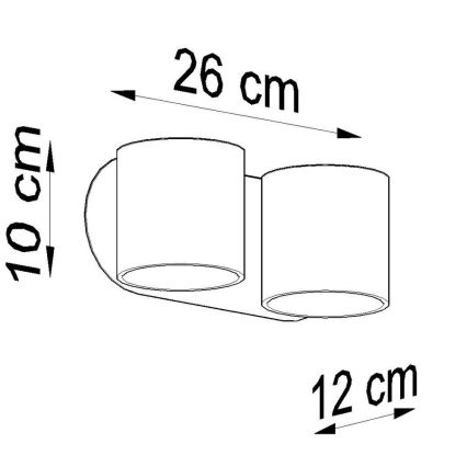 Nástěnné bodové svítidlo ORBIS 2xG9/40W/230V šedá