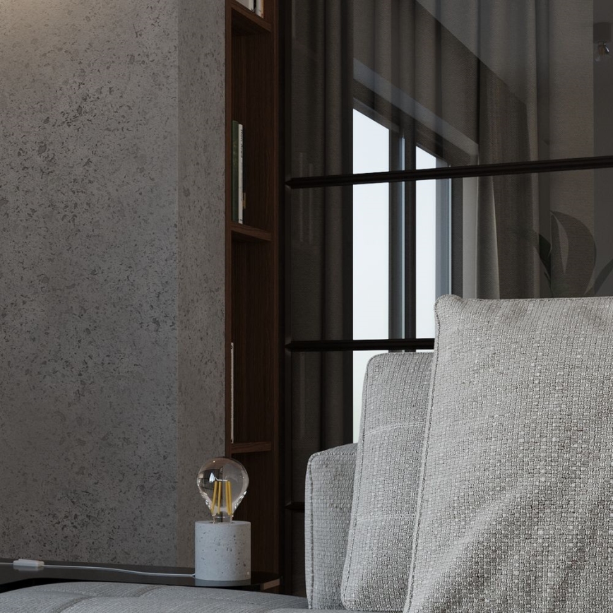 Stolní lampa SALGADO 1xE27/15W/230V beton
