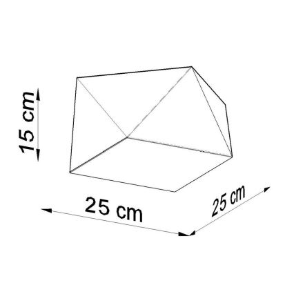 Stropní svítidlo HEXA 1xE27/60W/230V stříbrná