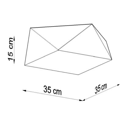 Stropní svítidlo HEXA 2xE27/60W/230V stříbrná