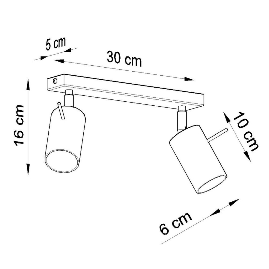 Bodové svítidlo RING 2xGU10/10W/230V