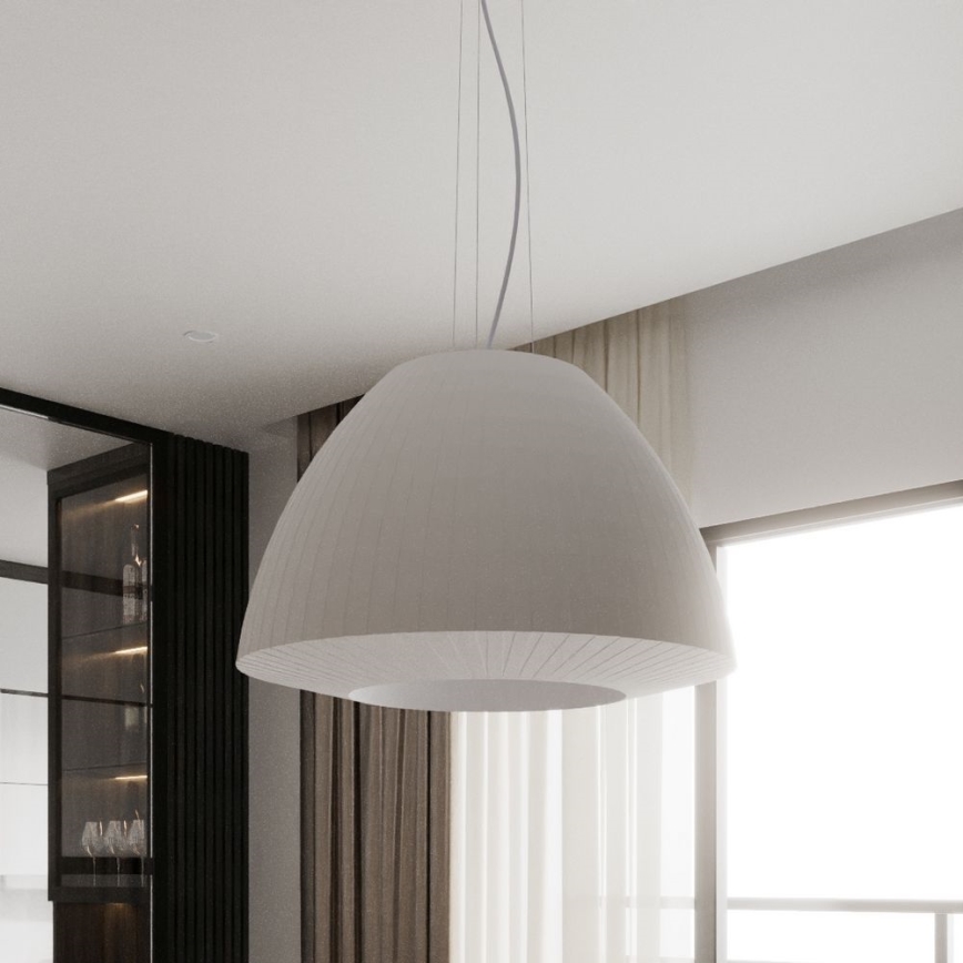 Lustr na lanku BELLA 3xE27/60W/230V pr. 60 cm bílá