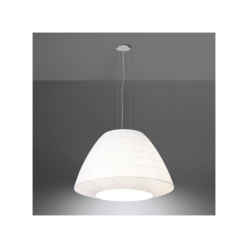 Lustr na lanku BELLA 3xE27/60W/230V pr. 60 cm bílá