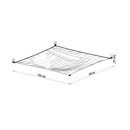 LED Stropní svítidlo LUNA 4xG13/8,5W/230V 105x105 cm bílá