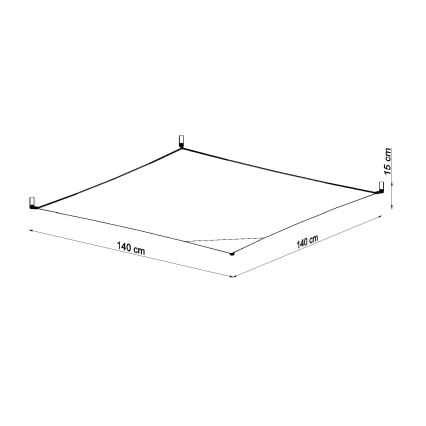 LED Stropní svítidlo LUNA 6xG13/8,5W/230V 14x14 cm bílá