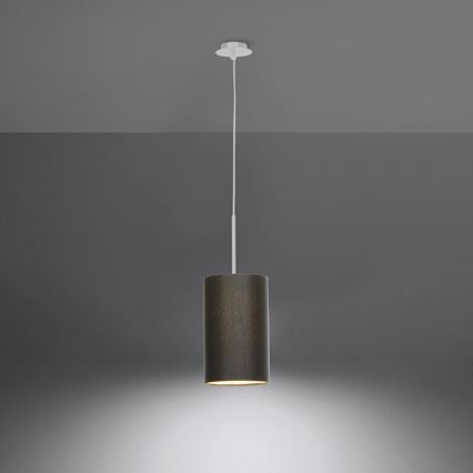 Lustr na lanku OTTO 1xE27/60W/230V pr. 15 cm černá