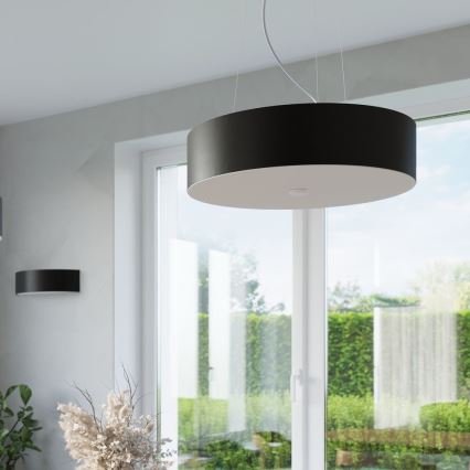 Lustr na lanku SKALA 3xE27/60W/230V pr. 30 cm černá