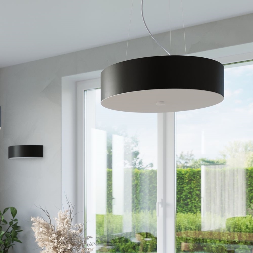 Lustr na lanku SKALA 3xE27/60W/230V pr. 30 cm černá