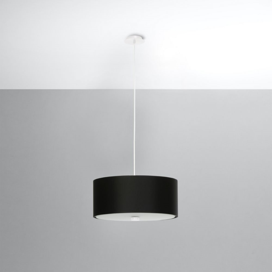 Lustr na lanku SKALA 3xE27/60W/230V pr. 30 cm černá