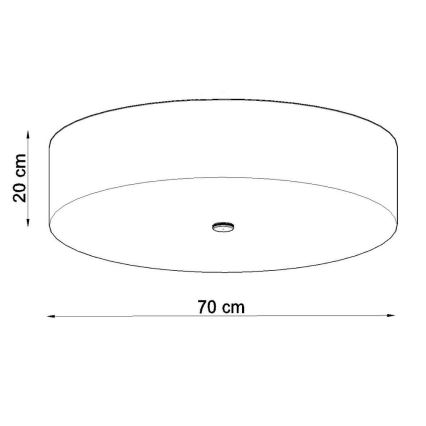 Stropní svítidlo SKALA 6xE27/60W/230V pr. 70 cm černá