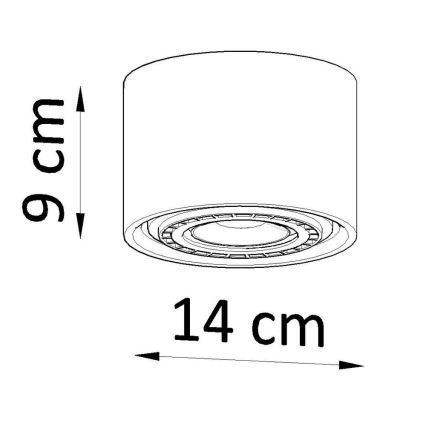 Stropní svítidlo BASIC AR111 1xGU10/40W/230V beton