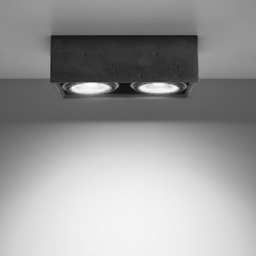 Stropní svítidlo QUATRO AR111 2xGU10/40W/230V beton