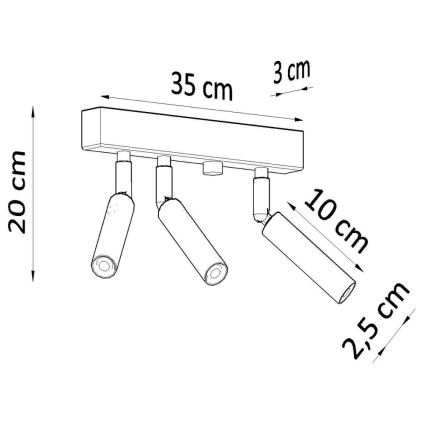 Bodové svítidlo EYETECH 3xG9/12W/230V černá