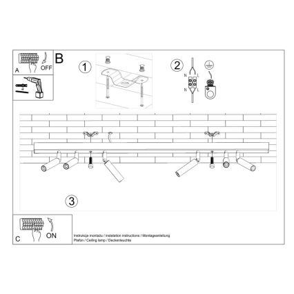 Bodové svítidlo EYETECH 6xG9/12W/230V černá