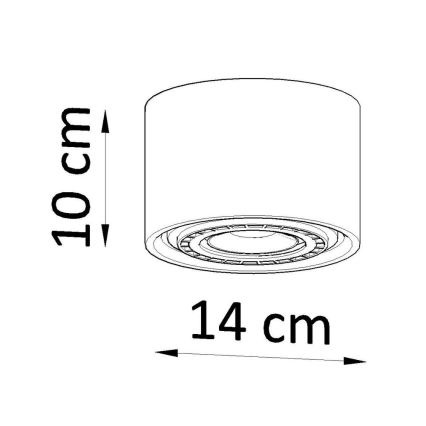 Stropní svítidlo BASIC AR111 1xGU10/40W/230V buk