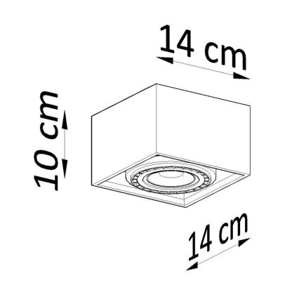 Stropní svítidlo QUATRO AR111 1xGU10/40W/230V buk