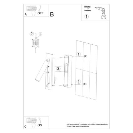 Nástěnné bodové svítidlo ENIF 1xG9/12W/230V