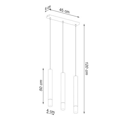 Lustr na lanku VIZIER 3xG9/12W/230V černá