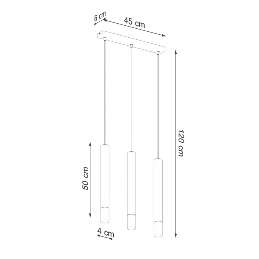 Lustr na lanku VIZIER 3xG9/12W/230V černá