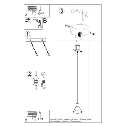 Lustr na lanku TALEJA 1xE27/60W/230V bílá