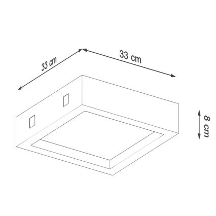 LED Stropní svítidlo RIZA LED/18W/230V beton