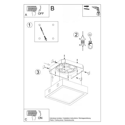 LED Stropní svítidlo RIZA LED/18W/230V beton